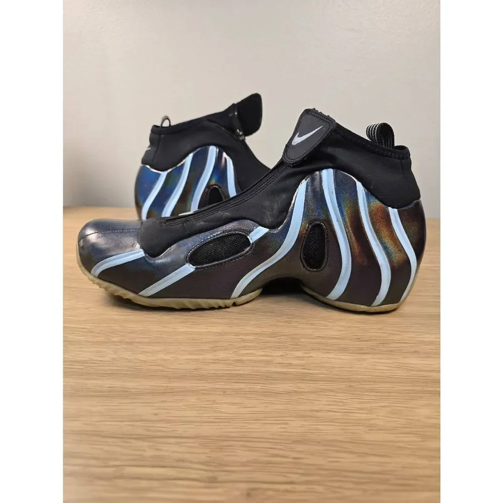 Nike Air Flightposite Black Topaz Mist Men's Basketball Shoes Size 8.5  Zip